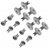 Set di 16 rotelle (8 cestelli superiori e 8 cestelli superiori originali)