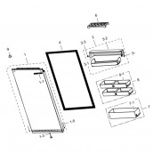 Guarnizione della porta (frigorifero) originale codice 4