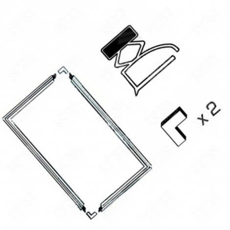 KIT 2 GUARNIZIONI SOLETTA L 1300 X 700 MM (PARTE FRIGORIFERO) FRIGORIFERO, CONGELATORE - 00122045