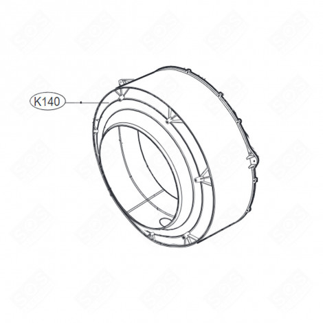 MEZZA VASCA ANTERIORE INDICATORE K140 LAVATRICE - ACQ85637111