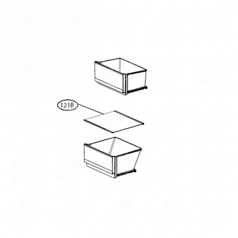 GRIGLIA, RIPIANO CASSETTO PER VERDURE (RIFERIMENTO 121B) 440X385 MM FRIGORIFERO, CONGELATORE - ACQ30545603