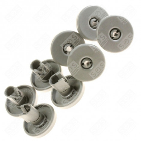 SET DI 8 ROTELLE ORIGINALI PER CESTO INFERIORE LAVASTOVIGLIE - 50286965004, 50269971003