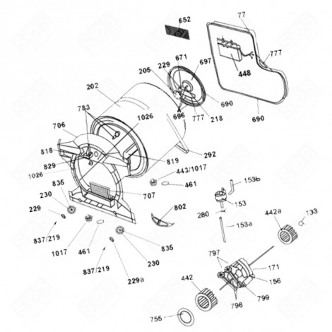 CESTELLO RIFERIMENTO 202 ASCIUGATRICE - 40016172