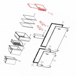 Griglia, ripiano cassetto ortaggi (punto n°6)