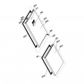 Guarnizione porta nera (parte congelatore codice n. 2415)