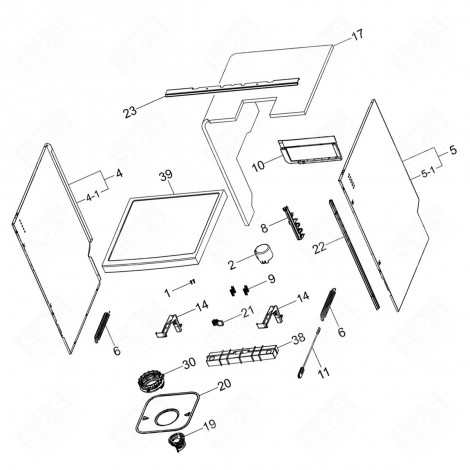 TOP, COPERCHIO (CODICE 39) ORIGINALE LAVASTOVIGLIE - DD97-00313D