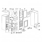 Vano superiore e centrale (parte congelatore, riferimento n°21) originale