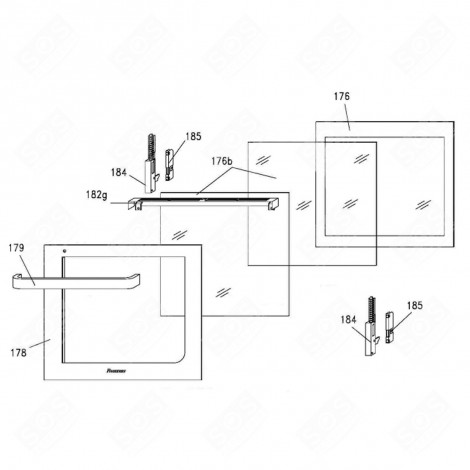 VETRO DELLA PORTA ESTERNA CODICE 178 FORNI, FORNELLI ELETTRICI E A GAS - 42833399