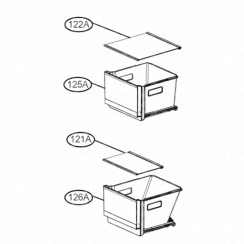 Cassetto (parte congelatore) originale codice 126A