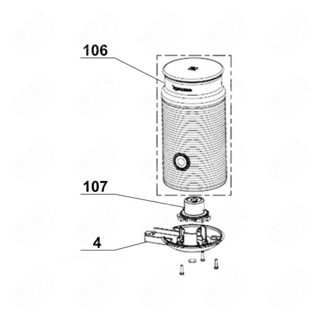 BASE AEROCCINO (RIF. 4) MACCHINA DA CAFFÃ, CAFFETTIERA - 506324, FL3040822