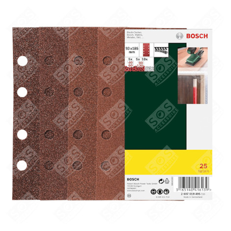 SET DI DISCHI ABRASIVI (GRANA 40/60/80/120) JARDINAGE - 2607019495