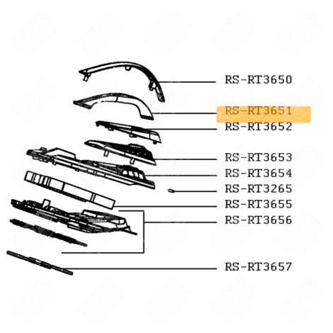 MANIGLIA NERA ASPIRAPOLVERE - SS-1600007266, RS-RT3651