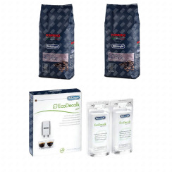 Set di 2 pacchetti di caffè in grani KIMBO espresso prestige 1KG e 1 decalcificante
