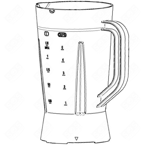 BICCHIERE DEL FRULLATORE ROBOT DA CUCINA E CUOCITUTTO - MS-652618, MS652618