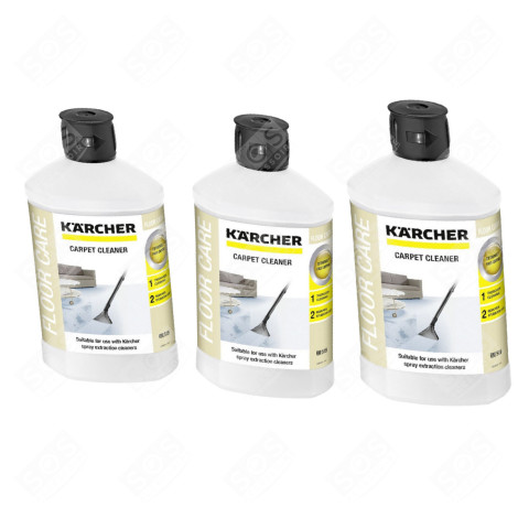 SET DI 3 DETERGENTI PER MOQUETTE E TAPPETI 1L RM 519 LIQUIDO PULITORE A VAPORE - 6.295-771.0, 62957710