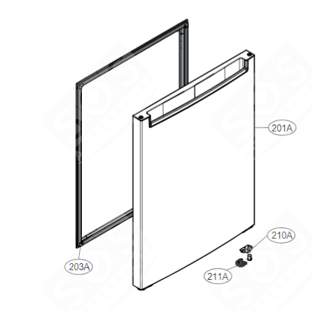 PORTA (PARTE CONGELATORE) FRIGORIFERO, CONGELATORE - ADD75796633, ADD76449532