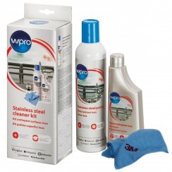 Set per la pulizia inox comprende: una crema inox 250 ml + un lustrante inox 400 ml e un panno microfibra 3M originale