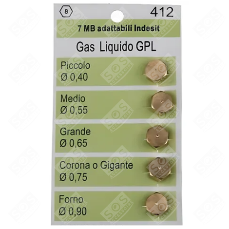 GICLEURS BUTANE UNIVERSEL  GLP 7 MB FORNI, FORNELLI ELETTRICI E A GAS - GLP7MB