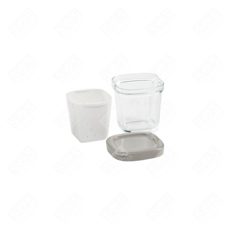 COFFRET DE 6 POTS YAOURT VERRE YOGURTIERA, FORMAGGIERA - XF100101, XF100501