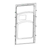 Contraporta con guarnizione inferiore porta