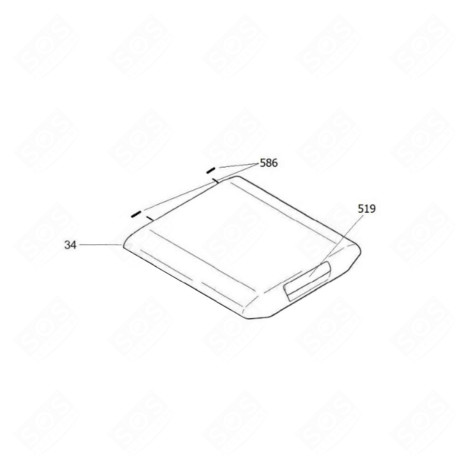 COPERCHIO SUPERIORE ORIGINALE (RIFERIMENTO 34) LAVATRICE - 43036733