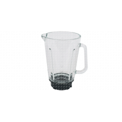 Ciotola frullatore in vetro con base nera