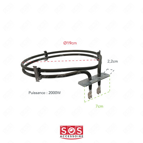 RESISTENZA CIRCOLARE 2000W FORNI, FORNELLI ELETTRICI E A GAS - 481225998405