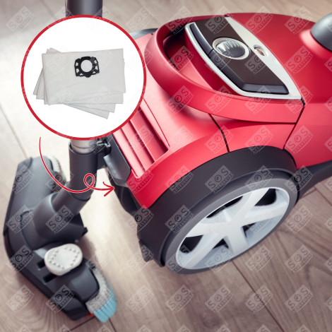 CONFEZIONE DI 4 SACCHETTI FELTRO ASPIRAPOLVERE - 28630060, 2.863-006.0