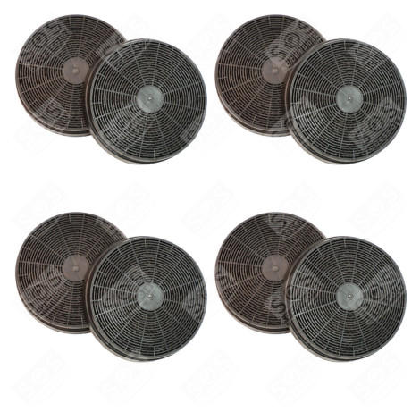 SET DI 8 FILTRI A CARBONE 175X34 MM CAPPA ASPIRANTE - AS0015184, 49037930