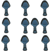 Set di 10 coppette per raclette
