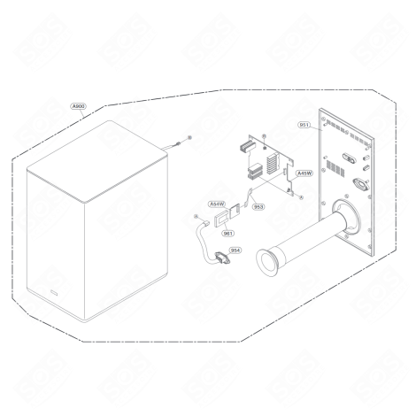CASSA DI BASSI (RIFERIMENTO A900) DISPOSITIVI AUDIO, IMPIANTI STEREO, HI-FI - TCG37388136