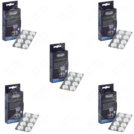 SET DI 5 TABLETTE PER LA PULIZIA MACCHINA DA CAFFÃ, CAFFETTIERA - AS00002139