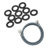 Tubo di ingresso acqua universale consegnato con guarnizioni 20/27 con raccordi dritto x angolato (L3000mm 3/4 F x 3/4 C)