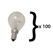 Set di 100 lampadine E14 40W 300°C