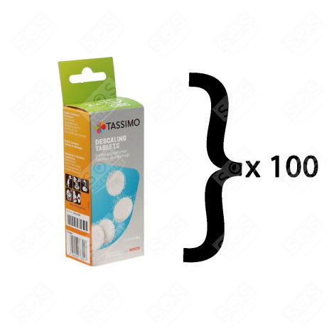 SET DI 100 PASTIGLIE DECALCIFICANTI TASSIMO ORIGINALE MACCHINA DA CAFFÃ, CAFFETTIERA - 00311530