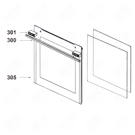 PORTA ESTERNA (INDICAZIONE 305) FORNI, FORNELLI ELETTRICI E A GAS - AS0078220