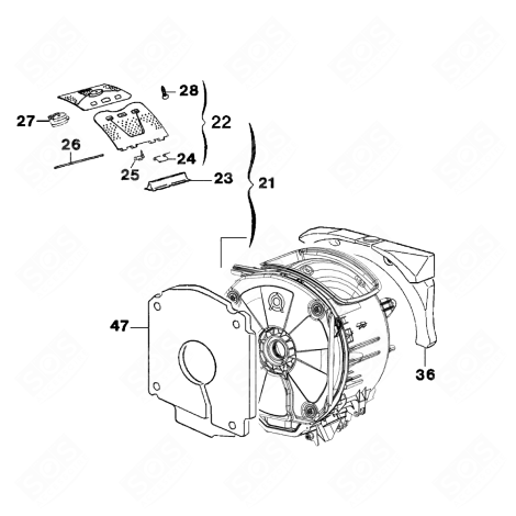 SERBATOIO E TAMBURO LAVATRICE - 4055421632