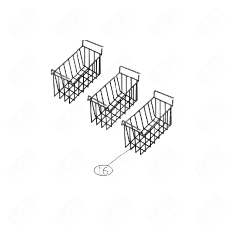 CESTELLO (RIFERIMENTO 16) FRIGORIFERO, CONGELATORE - 00701116514, 70035312