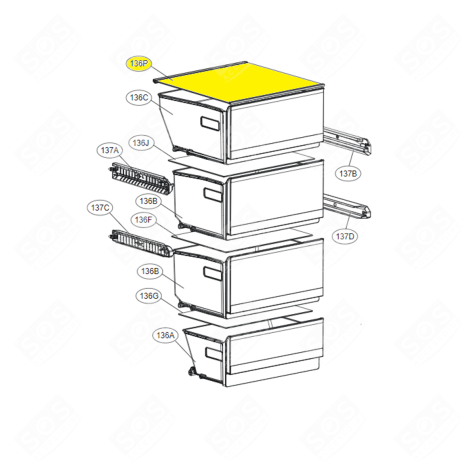 RIPIANO DI VETRO FRIGORIFERO, CONGELATORE - AHT74973933