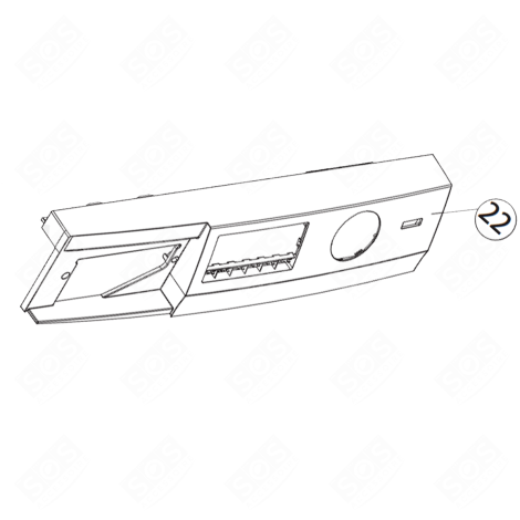 PANNELLO FRONTALE (RIFERIMENTO 22) LAVATRICE - 49056017