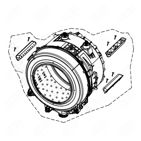 BLOCCO LAVATORE LAVATRICE - 2398400300, 2398400400