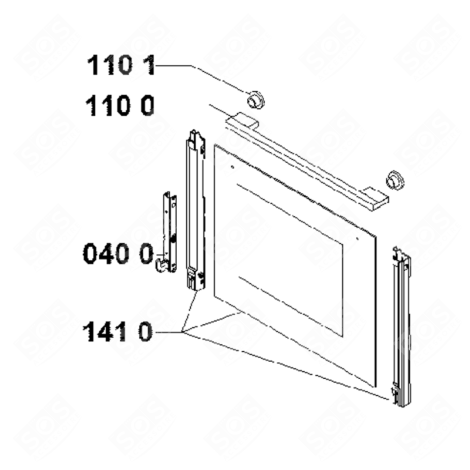 VETRO ESTERNO (RIFERIMENTO 1410) FORNI, FORNELLI ELETTRICI E A GAS - C00856366, 488000856366