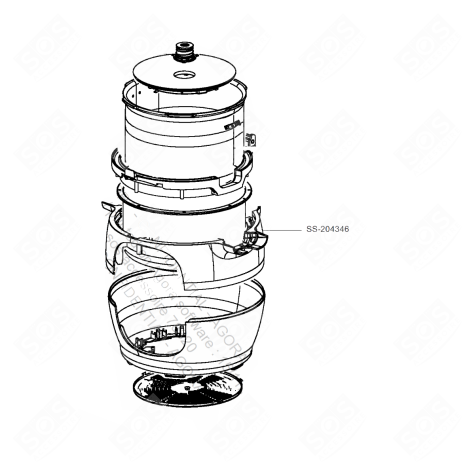 GUSCIO, CORPO SUPERIORE VAPORIERE, CUOCITORI A VAPORE - SS-204346, SS204346