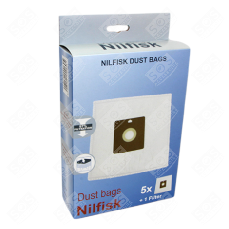 SCATOLA DI 5 SACCHETTI CON 1 PREFILTRO COUPE/COMPACT/GO/FORCE ASPIRAPOLVERE - 78602600, 22422400