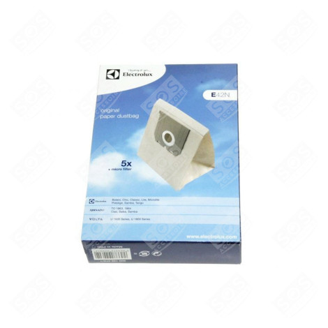 SET DI 5 SACCHETTI E42N + 1 FILTRO ASPIRAPOLVERE - 9001955781