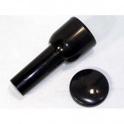 Pressatore e coperchio neri da