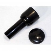 Pressatore e coperchio neri da