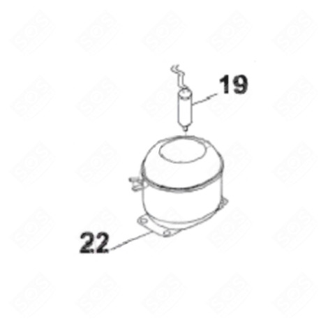 CONDENSATORE 5 MF (RIFERIMENTO 19) FRIGORIFERO, CONGELATORE - 53030027, MKNC505