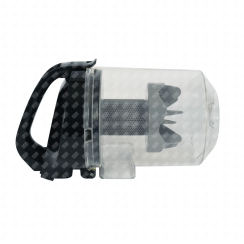 Contenitore e separatore della polvere completo nero e grigio