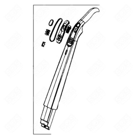 MANIGLIA SUPERIORE GRIGIA ASPIRAPOLVERE - RS-RH5849, RS-RH5707